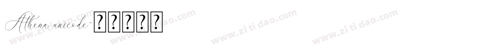 Athena unicode字体转换